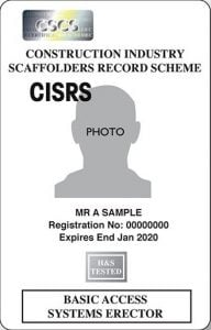 CISRS BASE Card (Basic Access System Erector)