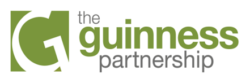 The Guinness Partnership logo - A G in green with the word Guinness in green.