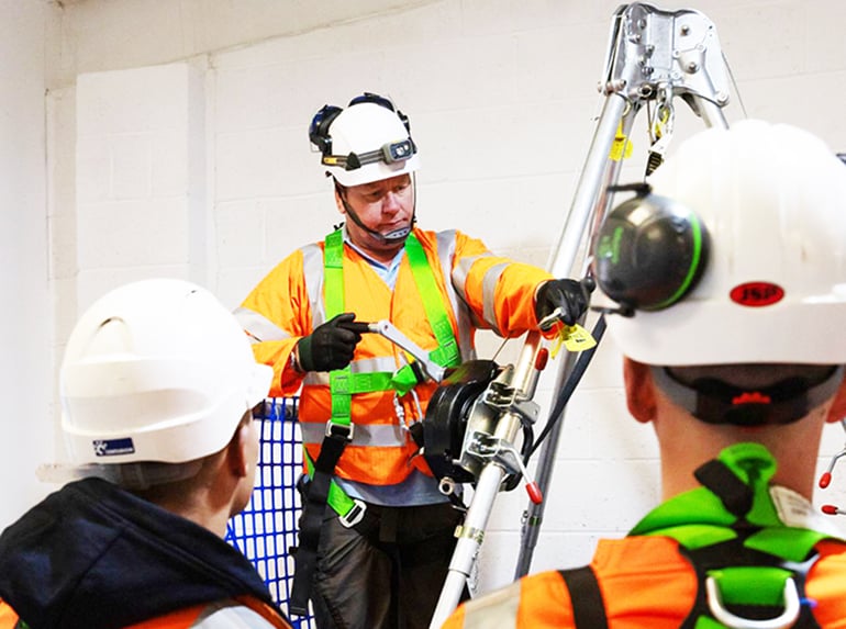 Confined space training at 3B Training in Blackburn