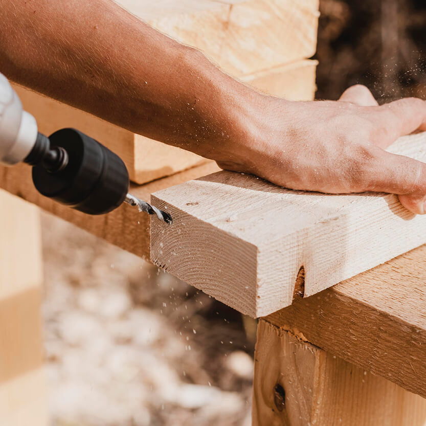 Carpenter completing their Level 3 NVQ in Wood Occupations