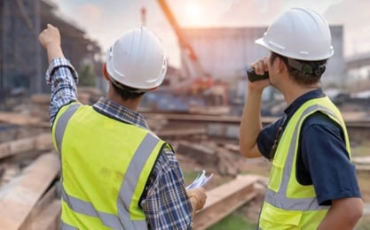 Site Supervisor completing their NVQ Level 4 Construction Site Supervision on site