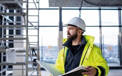 Supervisor on site doing their NVQ Level 3 Occupational Work Supervision