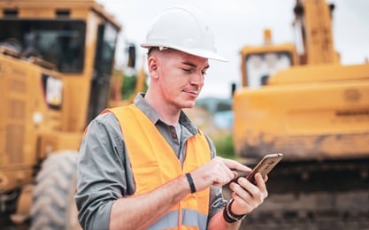 Construction worker on site after completing their SSSTS Refresher