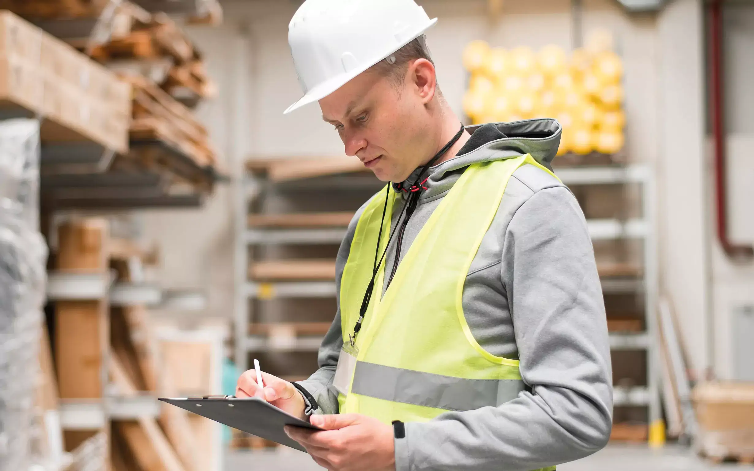 NEBOSH General delegate completing health and safety checks