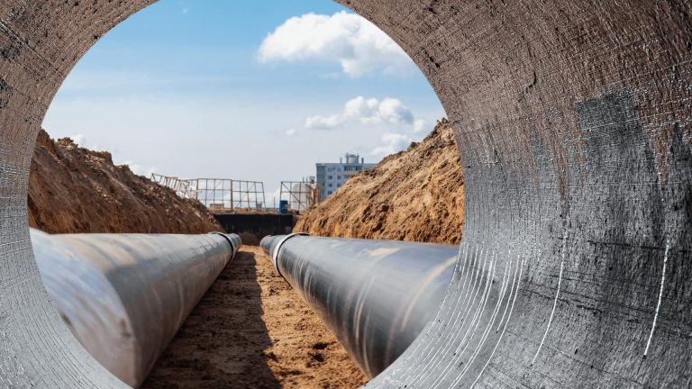 Sewage pipe EUSR water