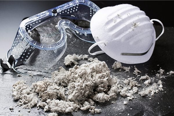 Asbestos Training image showing safety gear and asbestos