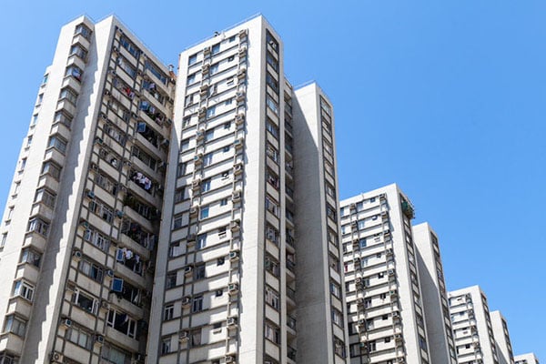 High-rise residential tower blocks