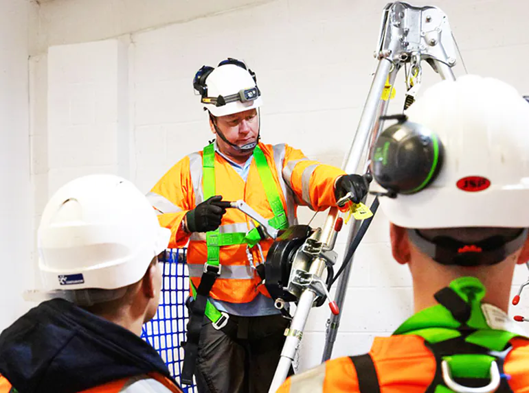 Confined space training at 3B Training in Blackburn