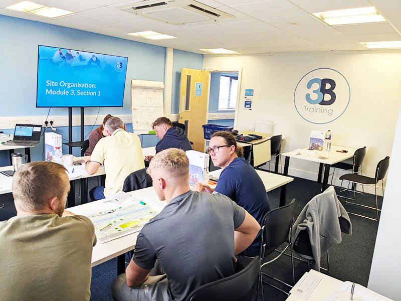 Delegates learning health and safety training with 3B Training