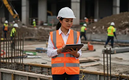 Construction Manager completing their NVQ Level 7 Construction Management