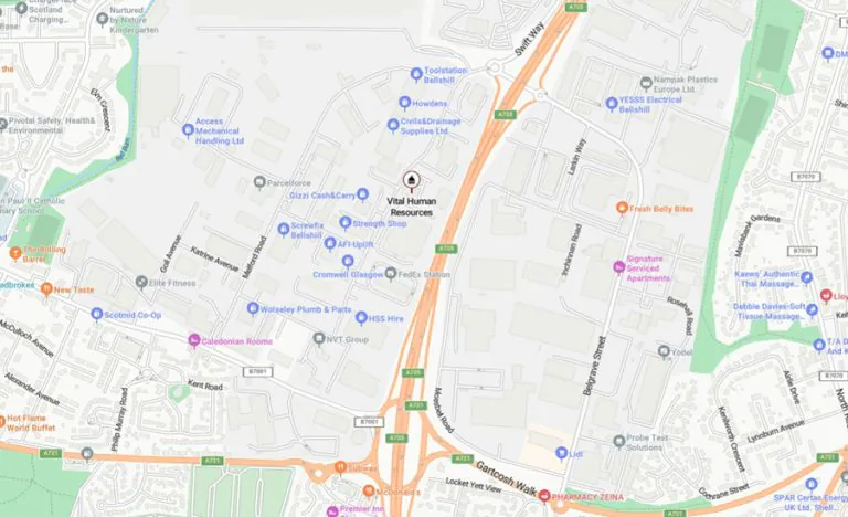 3B Training Glasgow at Vital Human Resources map