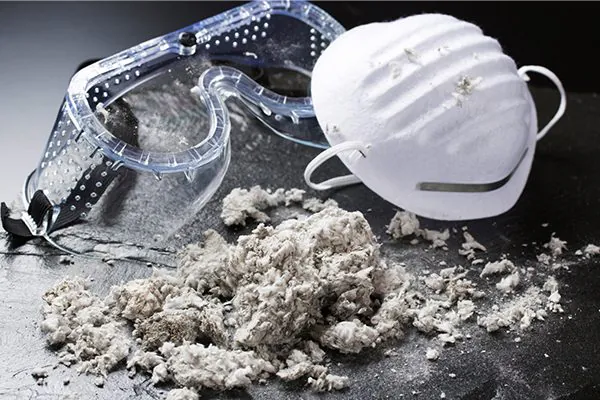 Asbestos Training image showing safety gear and asbestos