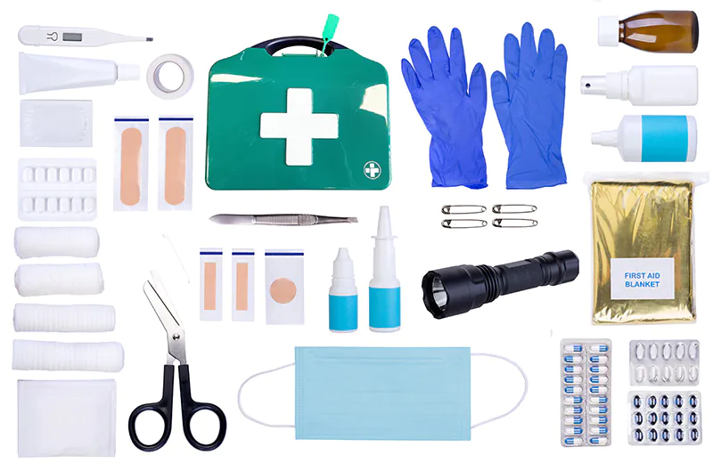 What should be in a first aid kit 