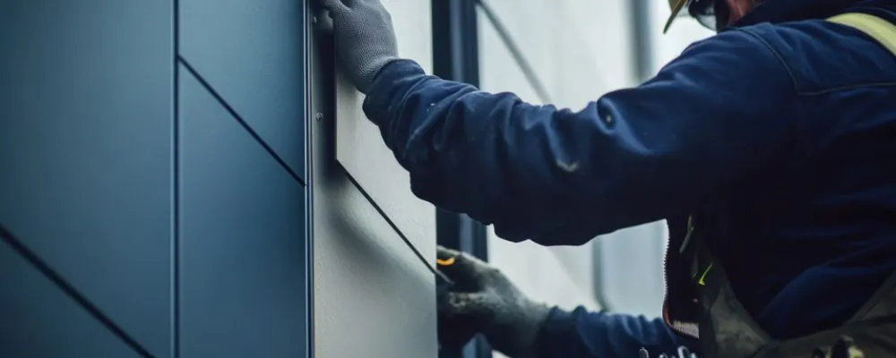 Raincladding Installers Stock Image